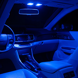 blue interior lights